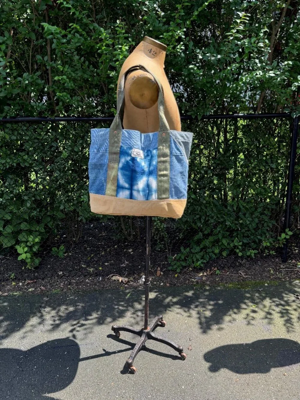 Jyumoku Denim & Shibori Patchwork Tote Bag